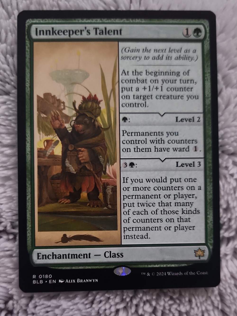 Innkeeper's Talent Kids Trading Card - Green